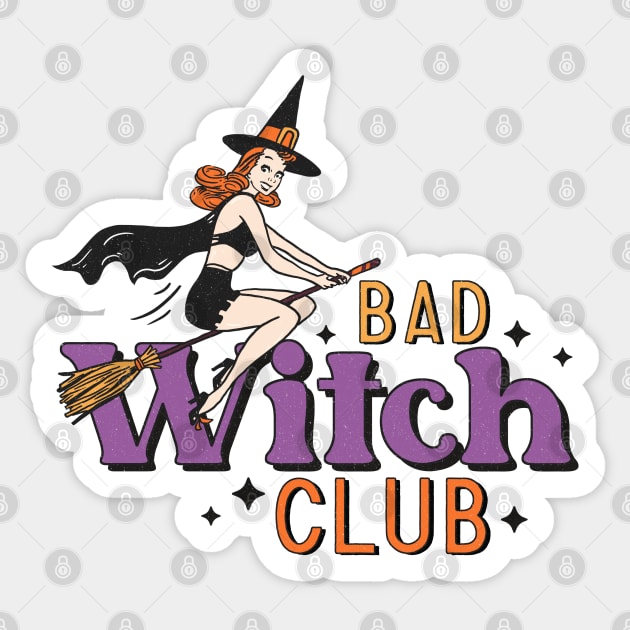 Bad Witch Club Halloween Gift Sticker by FlawlessSeams